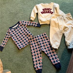 Boys Valentines Day Pajamas and outfit 12M